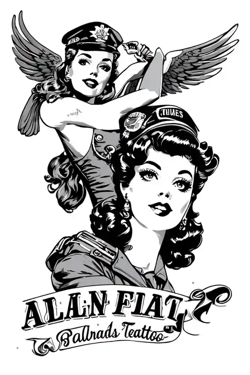 1940S Airman Pinup Girl