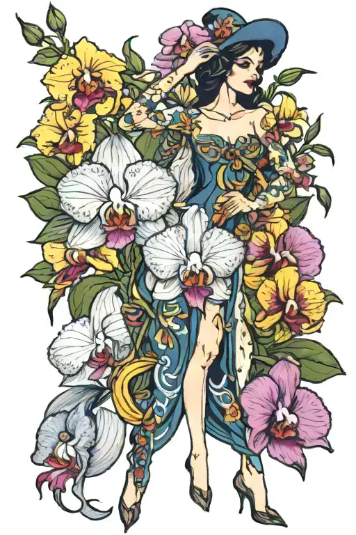 Orchid Full Body Woman
