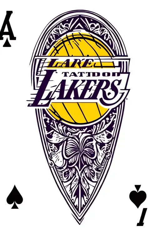 Ace Playing Card And La Lakers Logo Incorporated