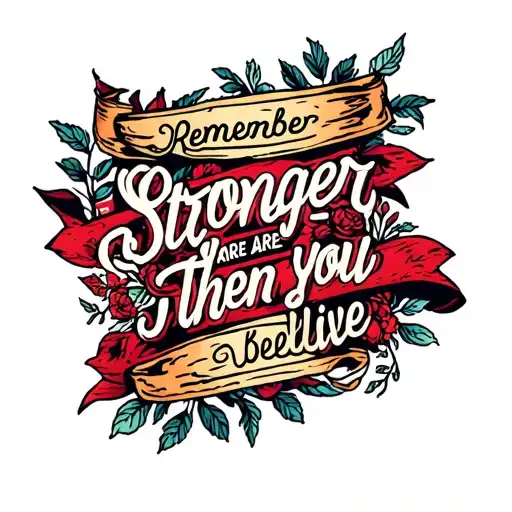 Remeber You Are Stronger Then You Belive