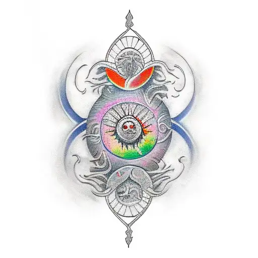 Yin And Yang And Tree Of Life