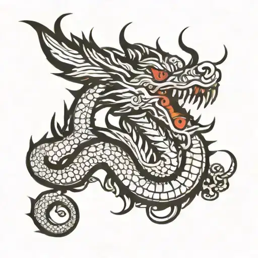Hungarian Dragon Tattoo Design