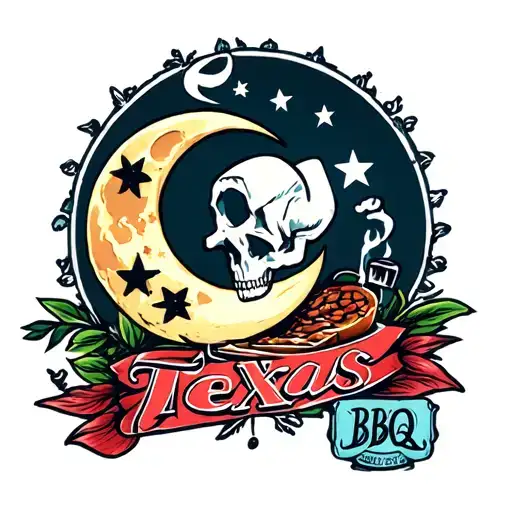 State Of Texas Ahape And Bbq Smoker Toker Moon