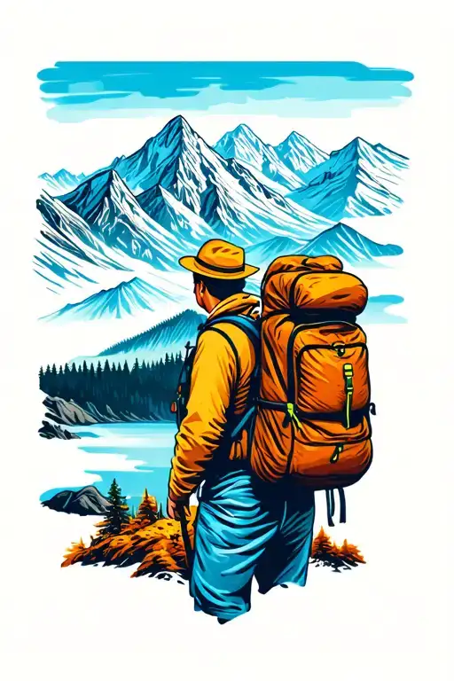 Backpacking Mountains Panorama