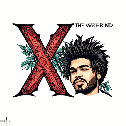 The Weeknd Xo Logo On Neck