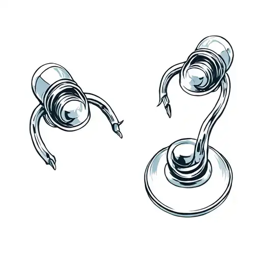 A Pair Of Chrome Ear Plugs