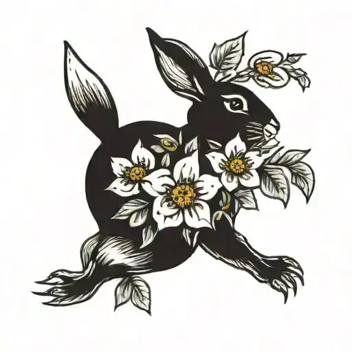 A Rabbit Made Of Flowers
