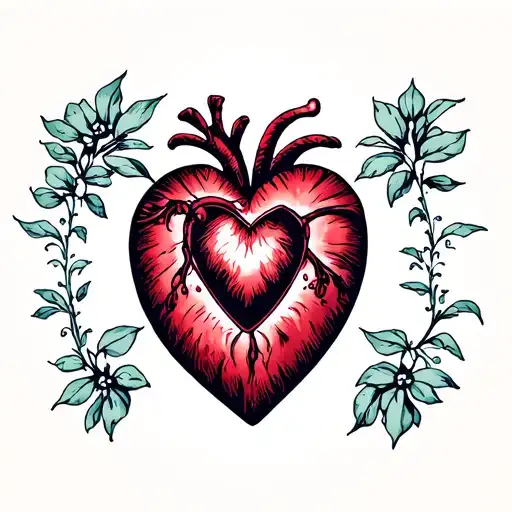 Heart With A Oval Inside Symbolizing