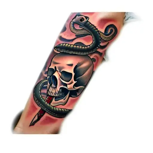A Skull And A Sword And A Snake