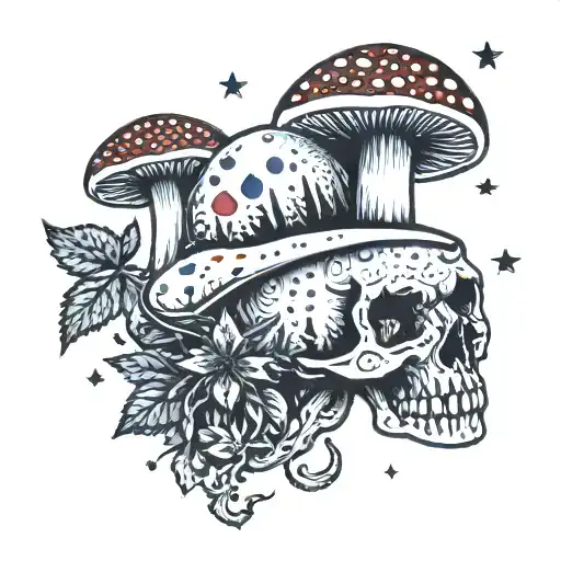 Human With Amanita Muscaria Mushroom