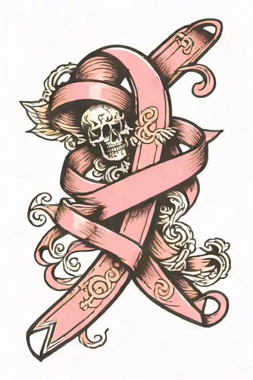Pink Ribbon And Letter E