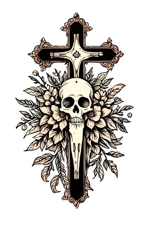 A Cross To Honor The Deceased Mother