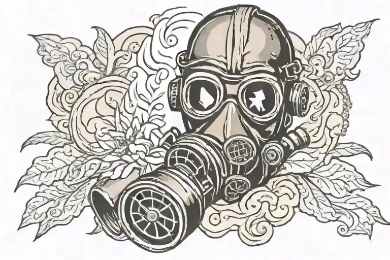 Gas Mask Apocalypse Explosion