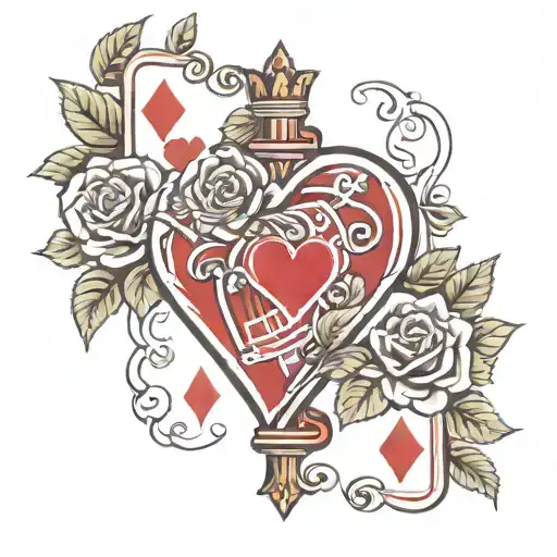 Jack Of Hearts With Roses