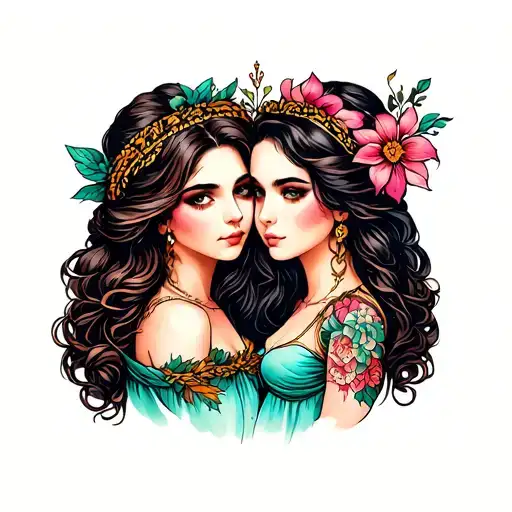 Aquarius Twin Girls