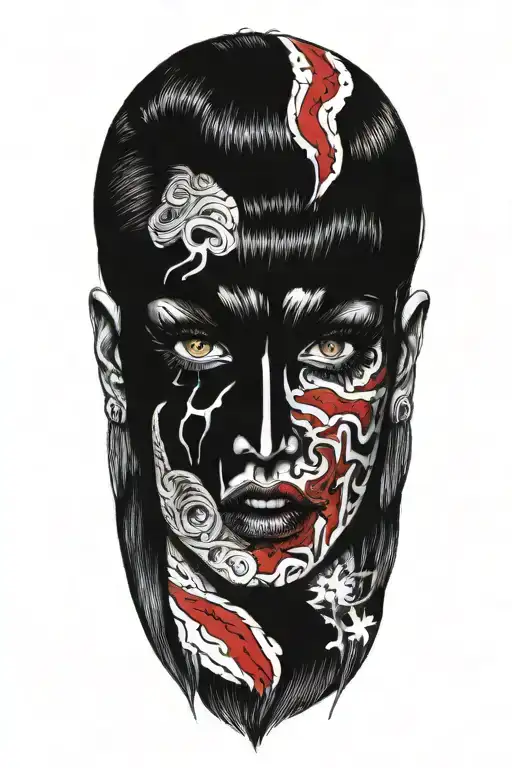 Sexy Demon Woman Bleeding Out Of Her Eyes