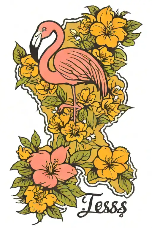 Flamingo In Texas State Flower