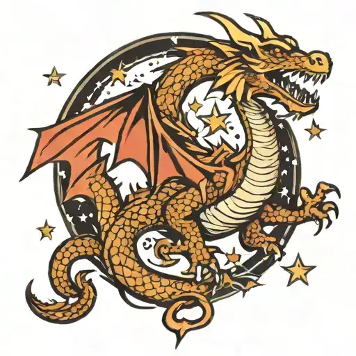 Dragon And Stars