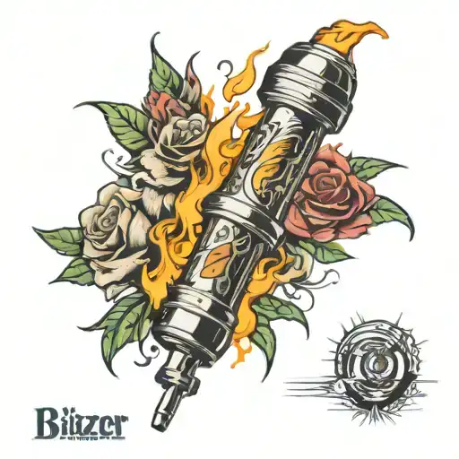 Blazer Piezo Torch Stood Infront