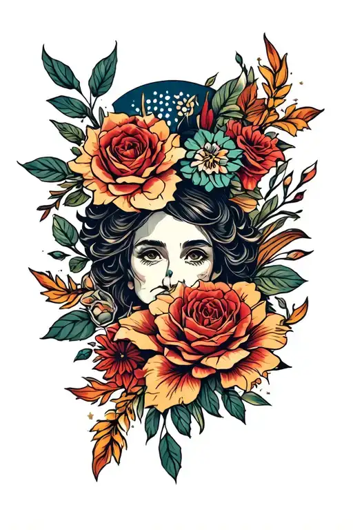 Half Sleeve Tattoo Design Combining Elements