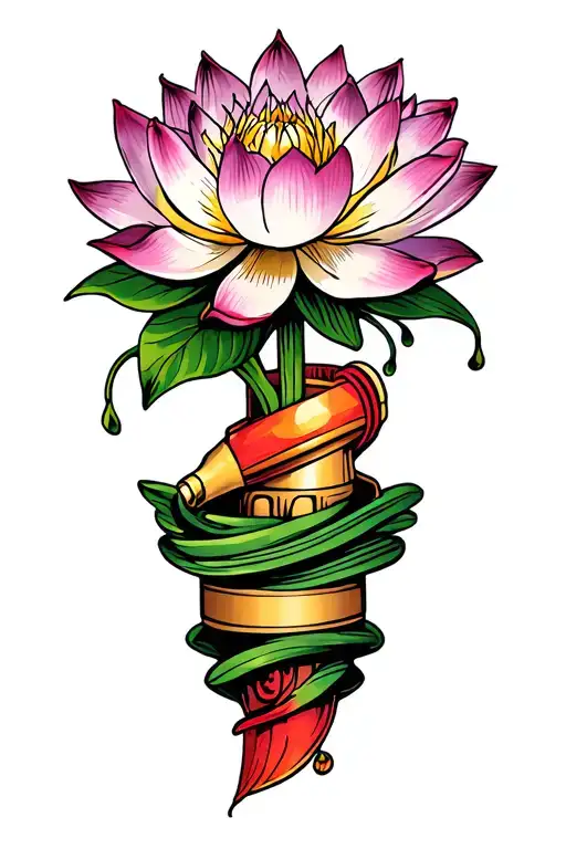 Dynamite And Lotus Flower