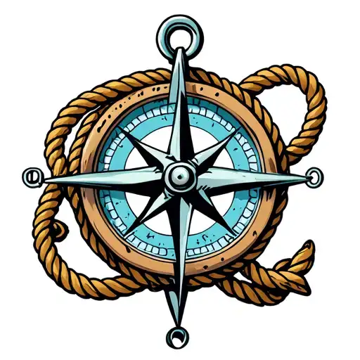 Anchor Rope Boat Compass Shark