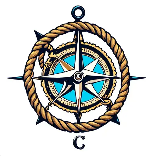 Anchor Rope Boat Compass Shark