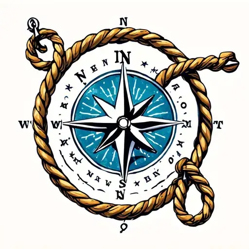 Anchor Rope Boat Compass Shark