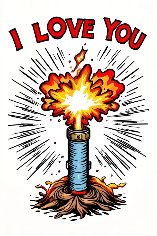 Dynamite Explosion I Love You