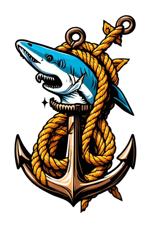 Anchor Rope Boat Compass Shark
