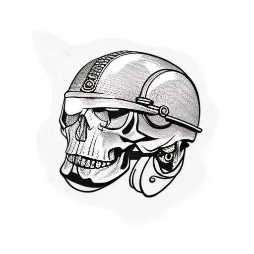 Motorbike Helmet Skull