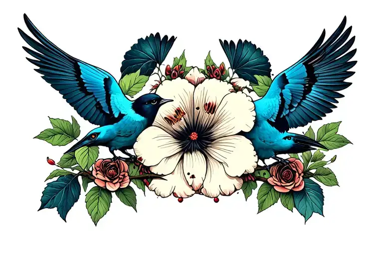 Poisonous Belladonna With Dead Birds