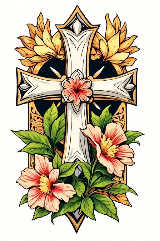 Maltese Cross And Flower Growing