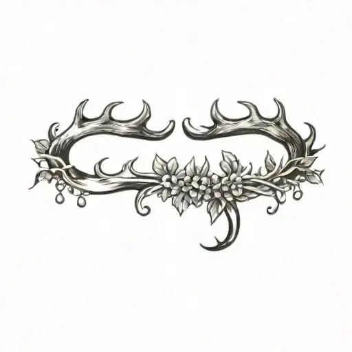 Vines And Antlers Intertwined