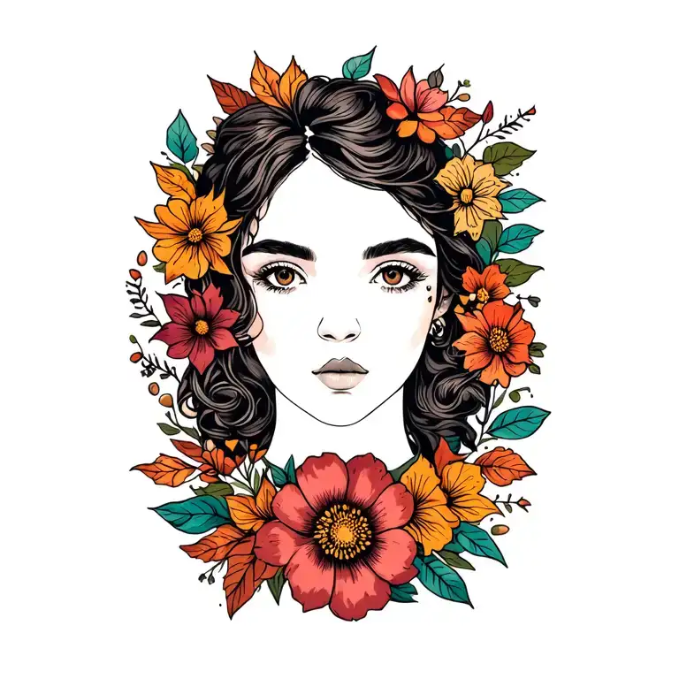 Colorful Dark Fall Color Florals