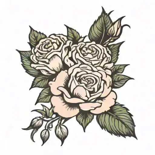 Carnation And Rose Design