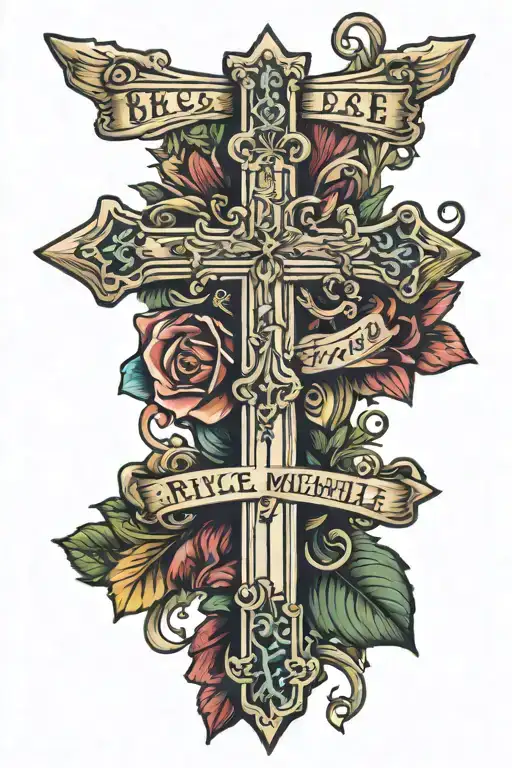 Cross With Names Bryce And Michelle