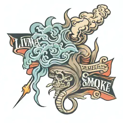 Living In Smoke Text And Smoke Around It