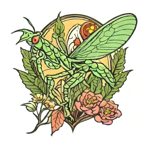 Preying Mantis Art Deco