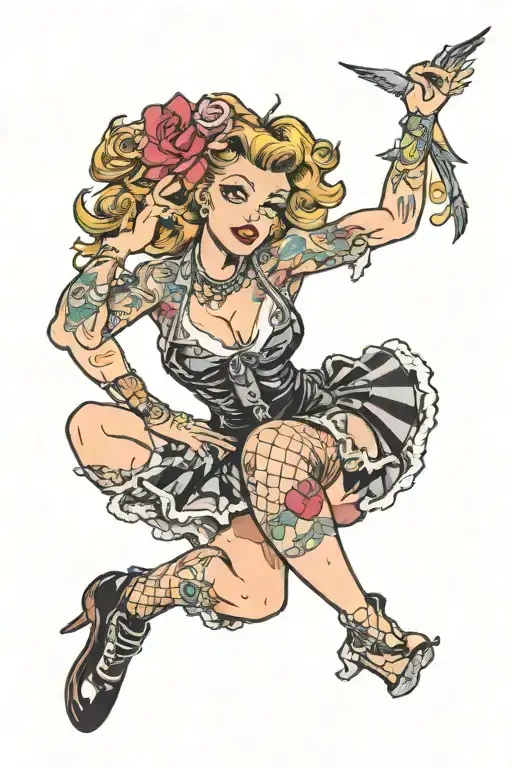 Sexy Punk Rock Girl Pinup