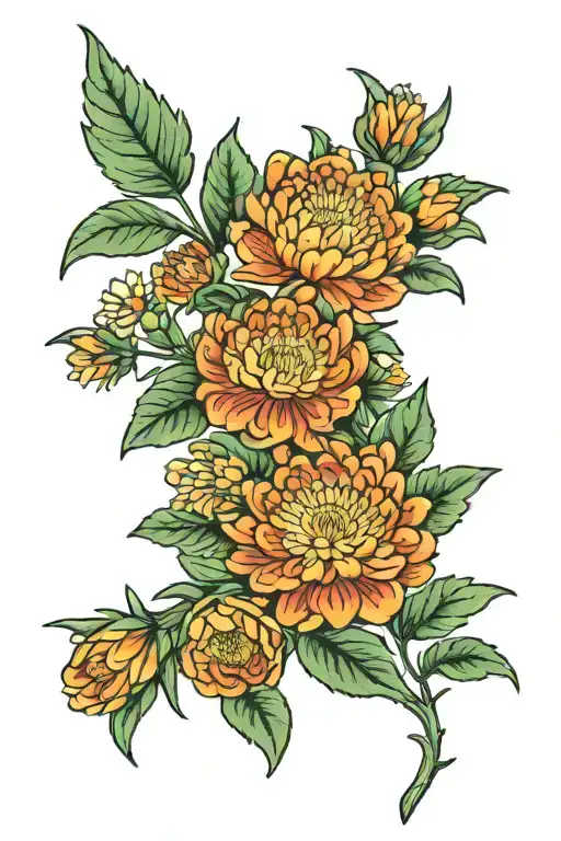 Merigold Aster Flowers