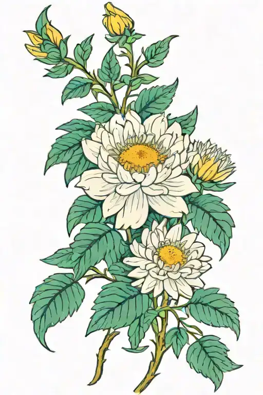 Merigold And Aster Flowers