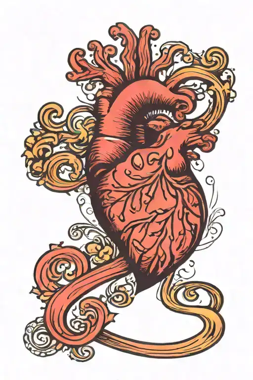 Semi Colon Inside Heart Shape