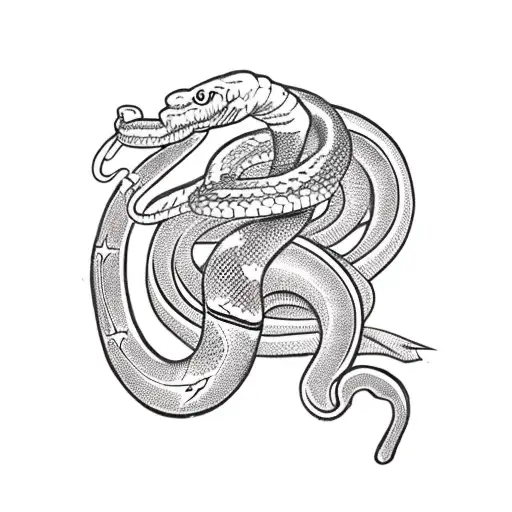 Snake On Knife With Date On It