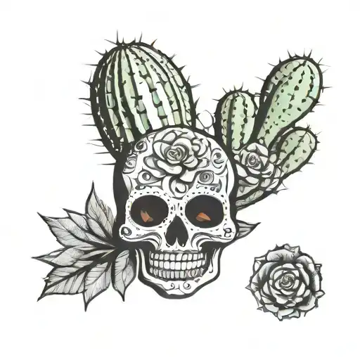 Cactus Mexican Skull