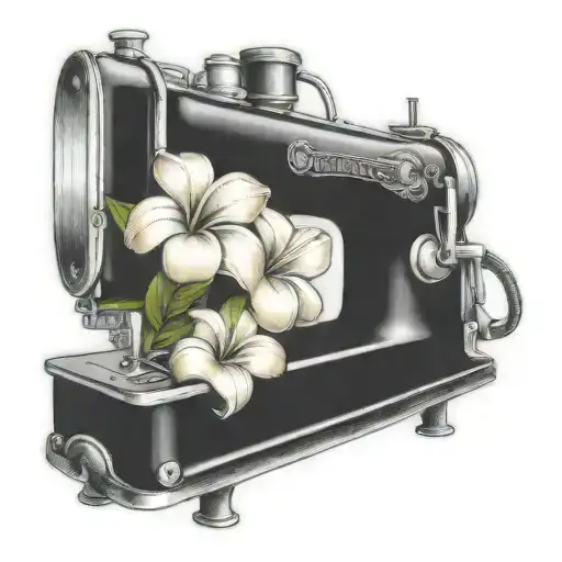 Sewing Machine Hawaii Plumeria