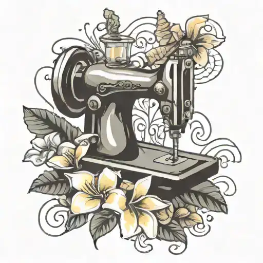Sewing Machine Hawaii Plumeria