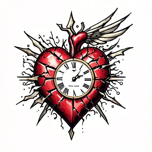 Shattered Heart Clock