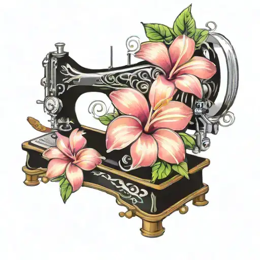 Sewing Machine Hawaii Plumeria