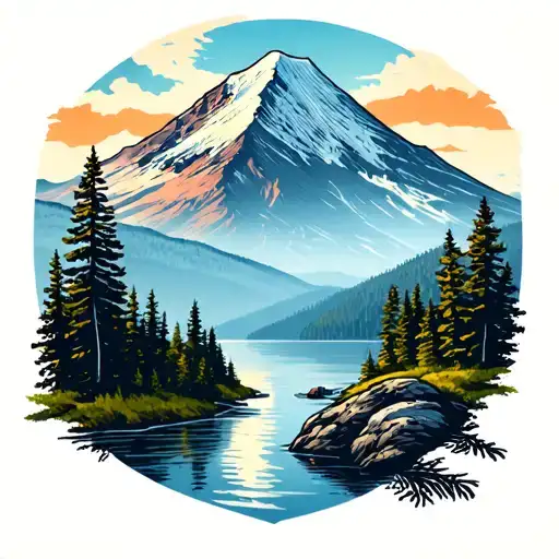 Mt Rainier And Nature With Relation To Washington State